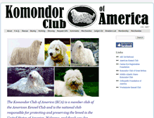 Tablet Screenshot of komondorclubofamerica.org